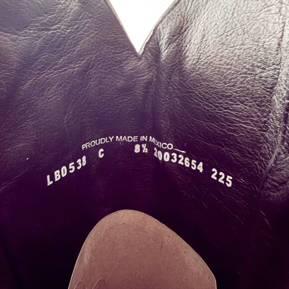 Lane JENTRY Knee High Womens Cowboy Boots 8.5 Black Leather Western Cowgirl Tall - Picture 9 of 10